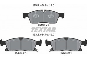 Textar Σετ τακάκια, Δισκόφρενα - 2519209