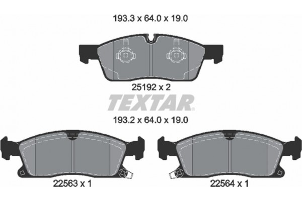 Textar Σετ τακάκια, Δισκόφρενα - 2519209 Textar Σετ τακάκια, Δισκόφρενα - 2519209