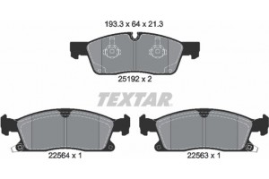 Textar Σετ τακάκια, Δισκόφρενα - 2519207