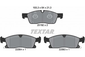 Textar Σετ τακάκια, Δισκόφρενα - 2519207
