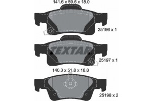 Textar Σετ τακάκια, Δισκόφρενα - 2519601