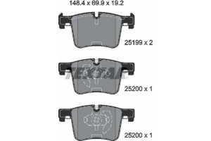 Textar Σετ τακάκια, Δισκόφρενα - 2519901
