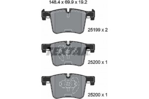 Textar Σετ τακάκια, Δισκόφρενα - 2519901