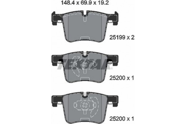 Textar Σετ τακάκια, Δισκόφρενα - 2519901 Textar Σετ τακάκια, Δισκόφρενα - 2519901