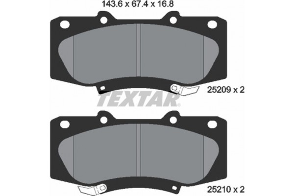 Textar Σετ τακάκια, Δισκόφρενα - 2520901 Textar Σετ τακάκια, Δισκόφρενα - 2520901