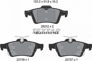 Textar Σετ τακάκια, Δισκόφρενα - 2521204