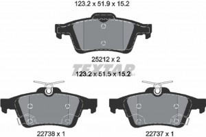 Textar Σετ τακάκια, Δισκόφρενα - 2521204