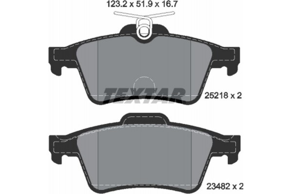 Textar Σετ τακάκια, Δισκόφρενα - 2521801 Textar Σετ τακάκια, Δισκόφρενα - 2521801