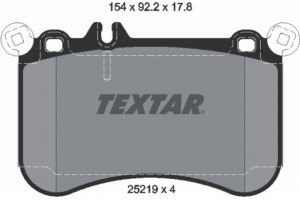 Textar Σετ τακάκια, Δισκόφρενα - 2521901