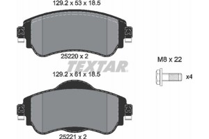 Textar Σετ τακάκια, Δισκόφρενα - 2522001