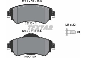Textar Σετ τακάκια, Δισκόφρενα - 2522001