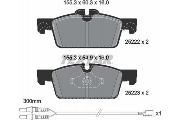 Textar Σετ τακάκια, Δισκόφρενα - 2522204