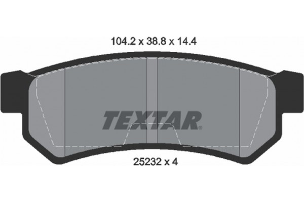Textar Σετ τακάκια, Δισκόφρενα - 2523201 Textar Σετ τακάκια, Δισκόφρενα - 2523201