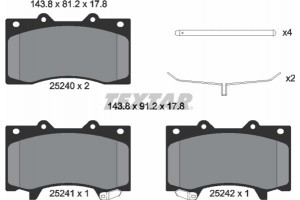 Textar Σετ τακάκια, Δισκόφρενα - 2524001