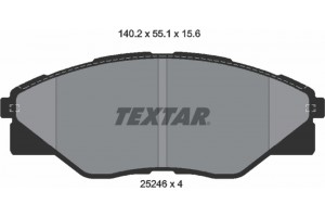 Textar Σετ τακάκια, Δισκόφρενα - 2524601