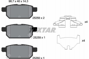 Textar Σετ τακάκια, Δισκόφρενα - 2525801