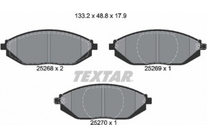 Textar Σετ τακάκια, Δισκόφρενα - 2526801