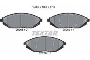 Textar Σετ τακάκια, Δισκόφρενα - 2526801