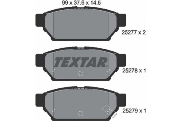 Textar Σετ τακάκια, Δισκόφρενα - 2527701