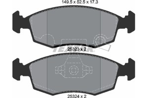 Textar Σετ τακάκια, Δισκόφρενα - 2532301