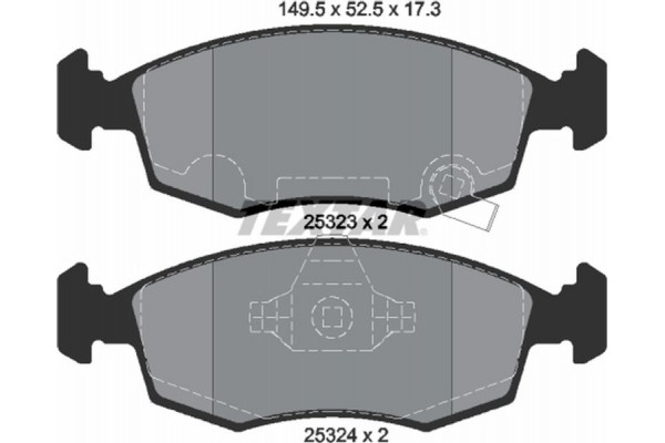 Textar Σετ τακάκια, Δισκόφρενα - 2532301 Textar Σετ τακάκια, Δισκόφρενα - 2532301