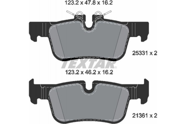 Textar Σετ τακάκια, Δισκόφρενα - 2533101
