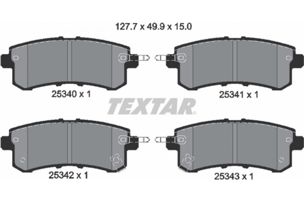 Textar Σετ τακάκια, Δισκόφρενα - 2534001