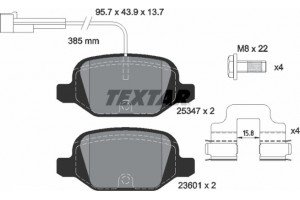 Textar Σετ τακάκια, Δισκόφρενα - 2534701
