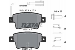 Textar Σετ τακάκια, Δισκόφρενα - 2535701
