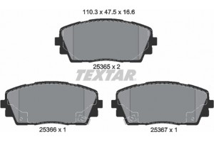 Textar Σετ τακάκια, Δισκόφρενα - 2536501