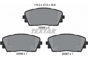 Textar Σετ τακάκια, Δισκόφρενα - 2536501