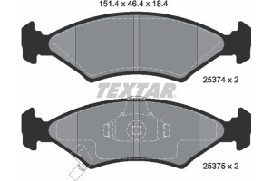 Textar Σετ τακάκια, Δισκόφρενα - 2537401