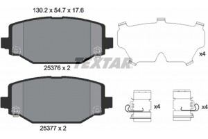 Textar Σετ τακάκια, Δισκόφρενα - 2537601