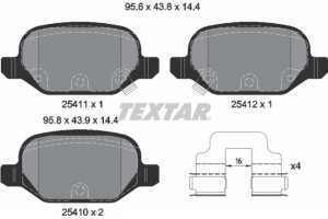 Textar Σετ τακάκια, Δισκόφρενα - 2541101
