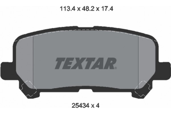 Textar Σετ τακάκια, Δισκόφρενα - 2543403