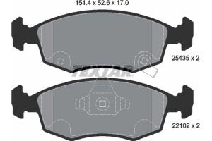 Textar Σετ τακάκια, Δισκόφρενα - 2543501