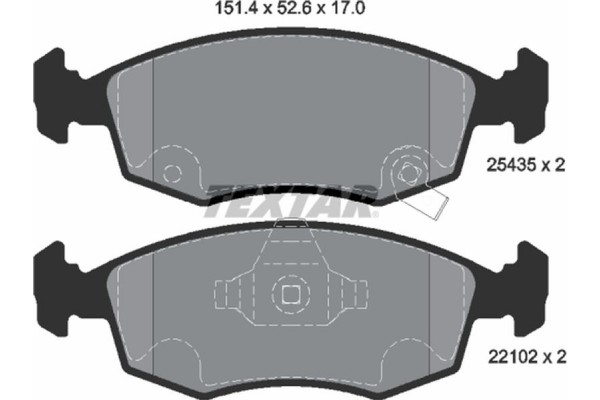 Textar Σετ τακάκια, Δισκόφρενα - 2543501