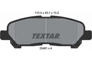 Textar Σετ τακάκια, Δισκόφρενα - 2548101