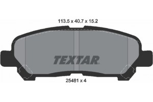 Textar Σετ τακάκια, Δισκόφρενα - 2548101