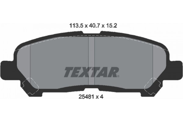 Textar Σετ τακάκια, Δισκόφρενα - 2548101