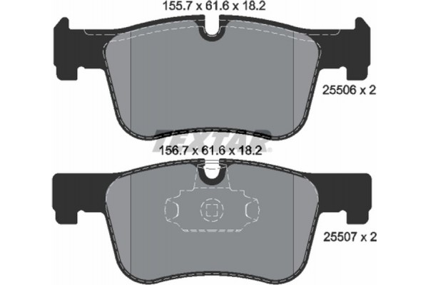 Textar Σετ τακάκια, Δισκόφρενα - 2550601