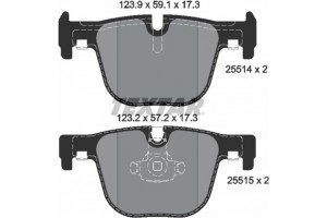Textar Σετ τακάκια, Δισκόφρενα - 2551401