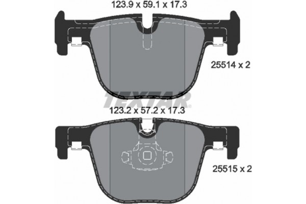 Textar Σετ τακάκια, Δισκόφρενα - 2551401