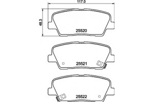 Textar Σετ τακάκια, Δισκόφρενα - 2552008