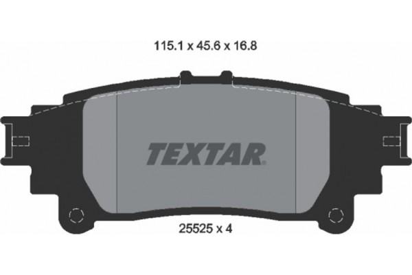 Textar Σετ τακάκια, Δισκόφρενα - 2552501