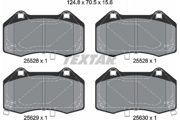 Textar Σετ τακάκια, Δισκόφρενα - 2552801
