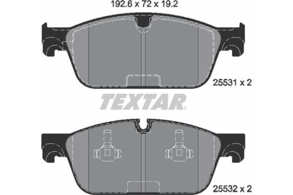 Textar Σετ τακάκια, Δισκόφρενα - 2553101