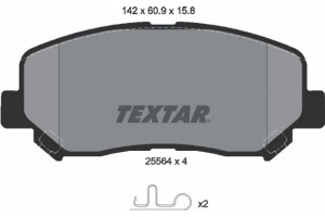 Textar Σετ τακάκια, Δισκόφρενα - 2556401
