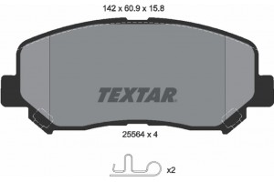 Textar Σετ τακάκια, Δισκόφρενα - 2556401