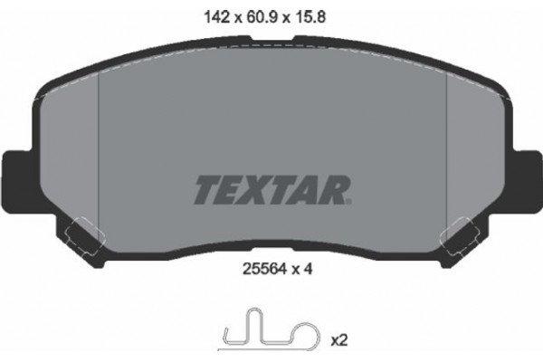 Textar Σετ τακάκια, Δισκόφρενα - 2556401